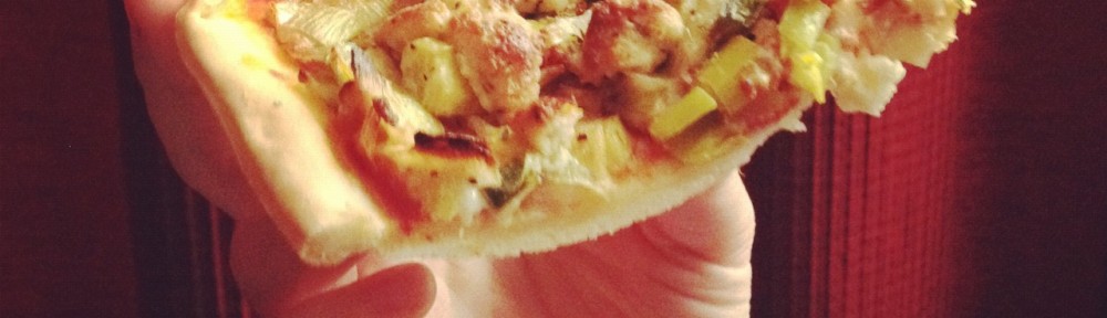 Pizza met Boursin en peper