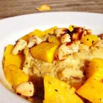 Couscous risotto met pompoen